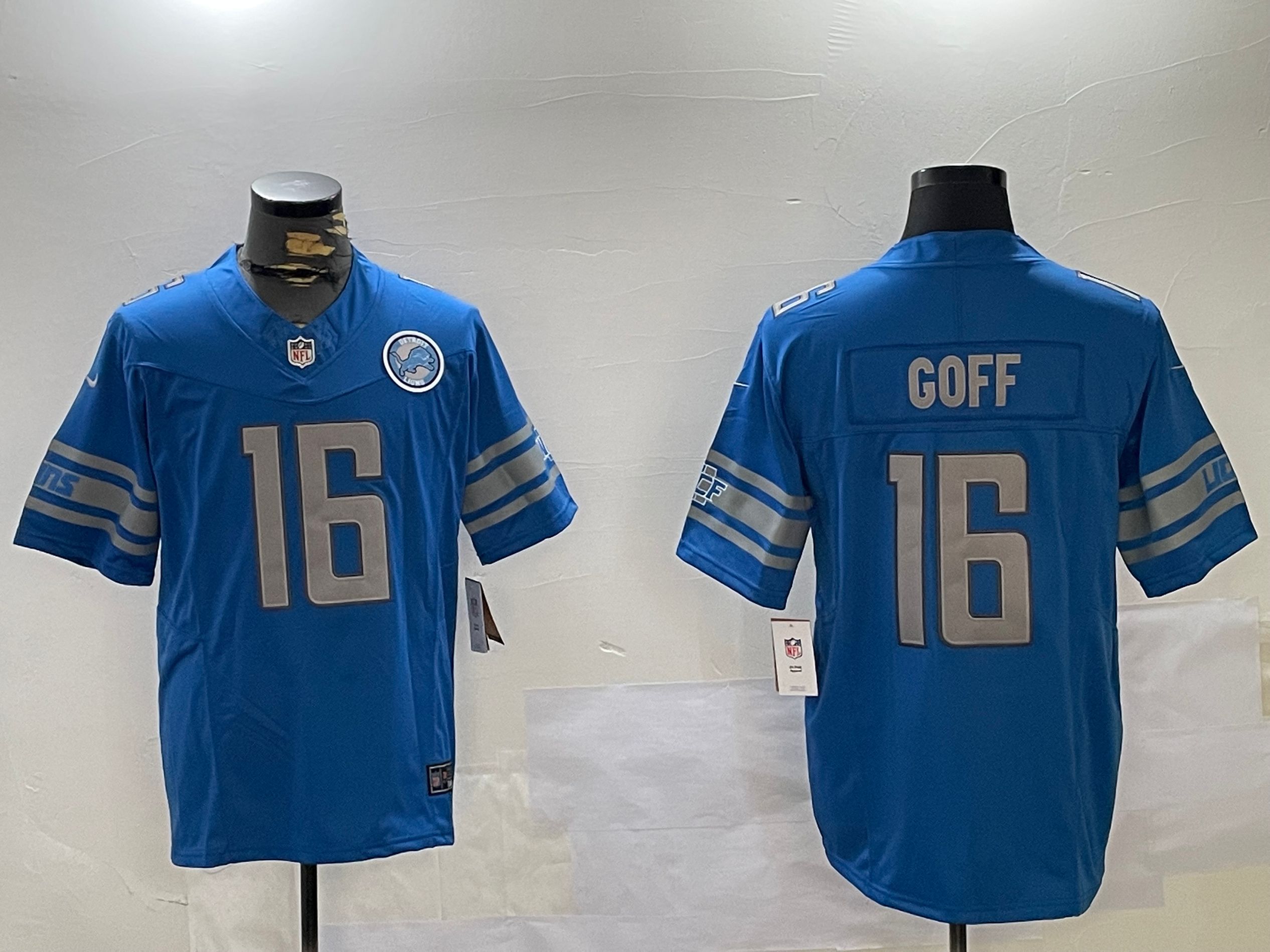 Men Detroit Lions #16 Goff Blue three generations 2024 Nike Limited NFL Jersey style 2->detroit lions->NFL Jersey